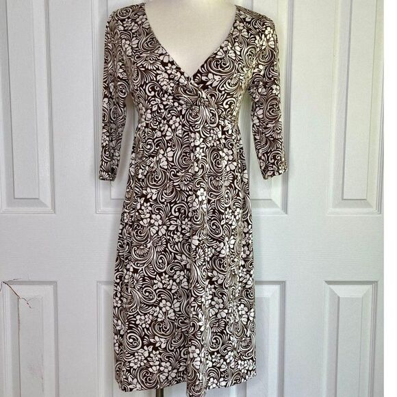 Vintage Forever 21 Brown Floral Dress Size Medium - Picture 1 of 5